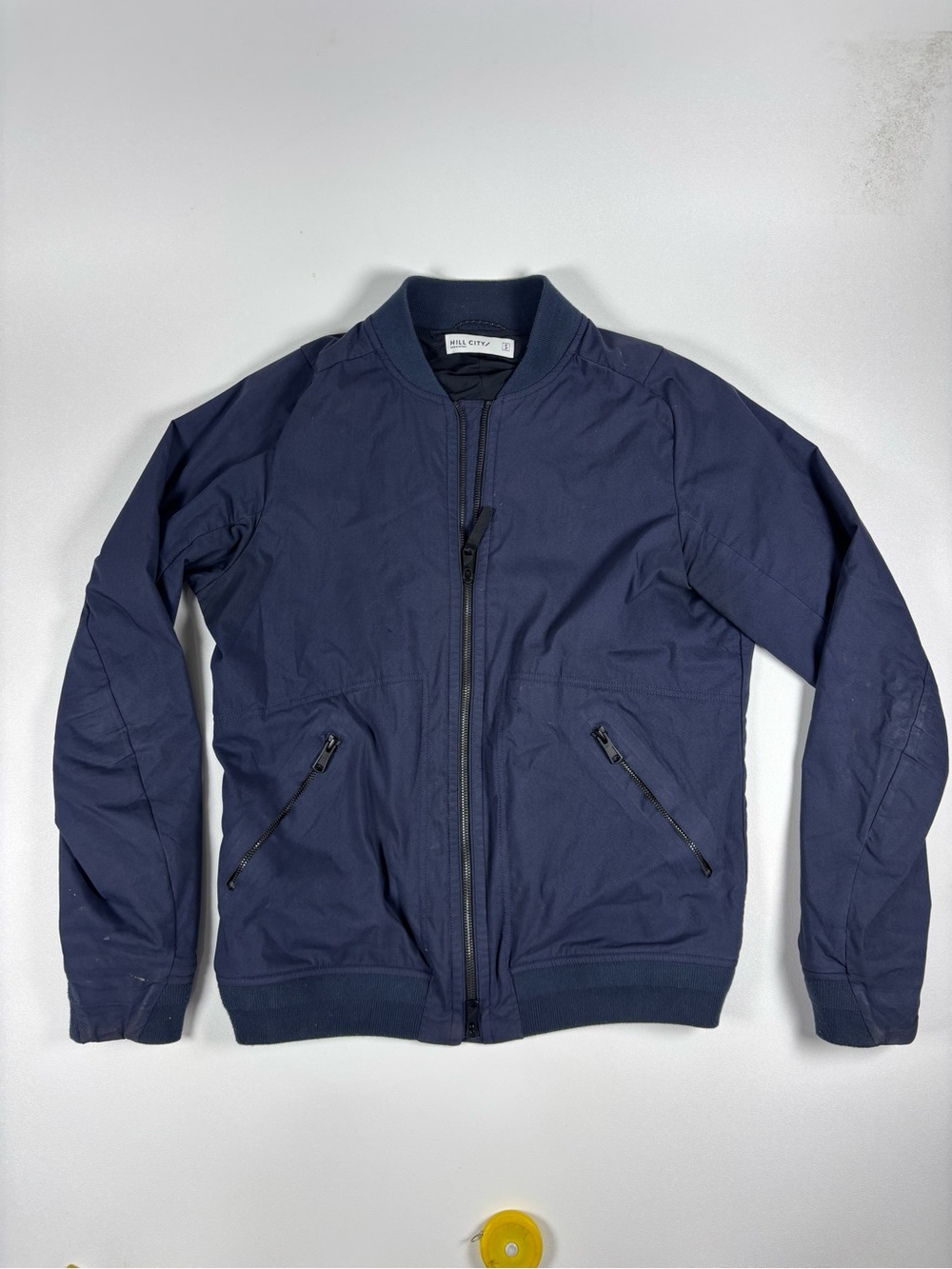 Men's Navy Hill City Hybrid Bomber Jacket - Small